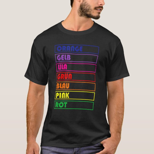 Regenbogen-Farben-Optik-Illusionist-Zauberer T-Shirt (Vorderseite)