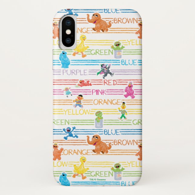 Regenbogen-Farben-Sesam-Pals-Muster Case-Mate iPhone Hülle (Rückseite)