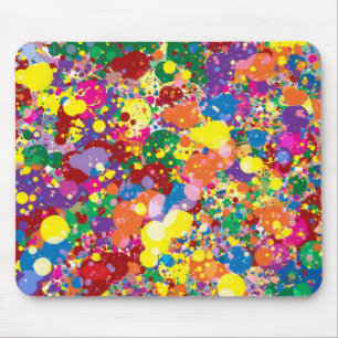 Regenbogen-Farben-Spritzer Mousepad