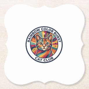 Regenbogen-Farbexplosion Katze Süße Kitty Design - Untersetzer