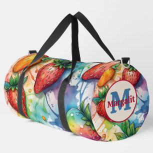 Regenbogen Farbige Erdbeeren Erdbeere Duffle Bag