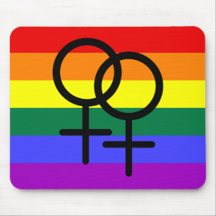 Regenbogen farbige lesbische Stolz-Flagge Mousepad