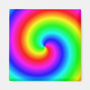 Regenbogen-farbige Steigungs-Spirale Magnet
