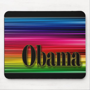Regenbogen farbiges Obama mousepad