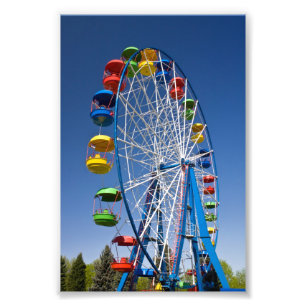 Regenbogen farbiges Riesenrad Fotodruck