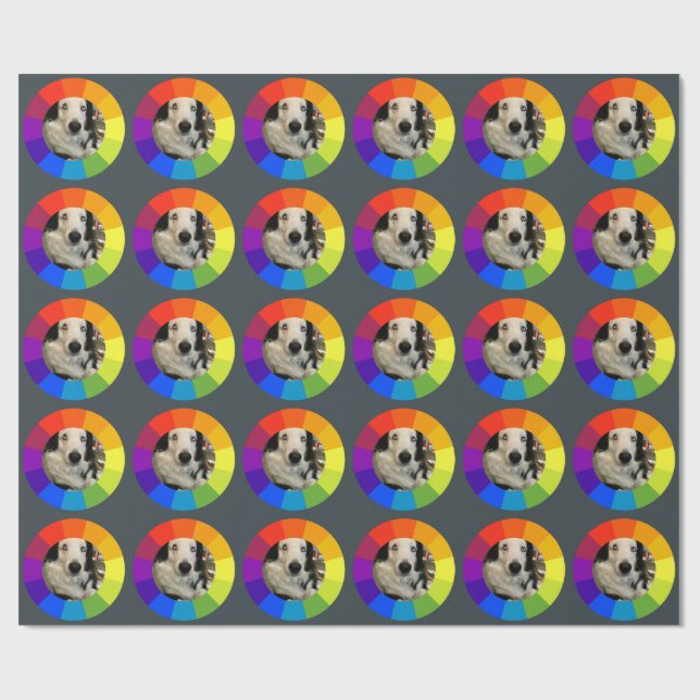 Regenbogen-Farbkreis Geschenkpapier (Flach)