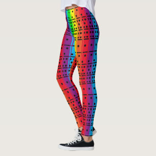 Regenbogen färbt Dominos Leggings