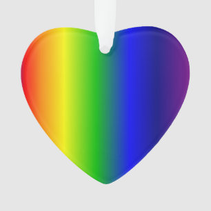 Regenbogen färbt Herz-Verzierung acrylsauer Ornament