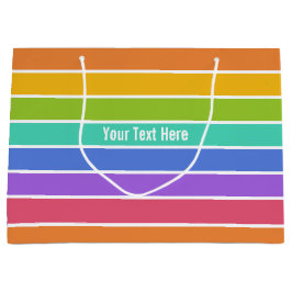 Regenbogen färbt kundenspezifische Geschenktasche Große Geschenktüte