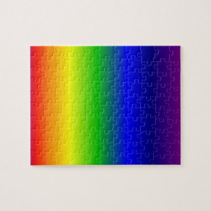 Regenbogen färbt Puzzlespiel mit Geschenkboxen Puzzle