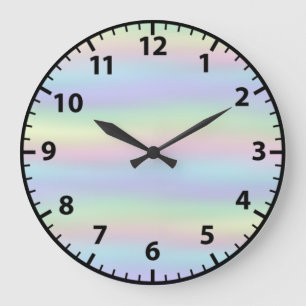 Regenbogen-Faux-Holografie-Mädchen-Wanduhr Große Wanduhr