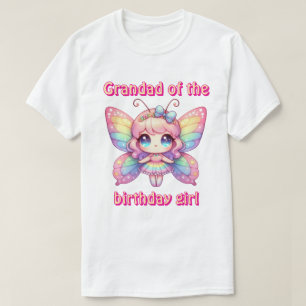 Regenbogen-Fee-Schmetterling Opa des Geburtstagsmä T-Shirt