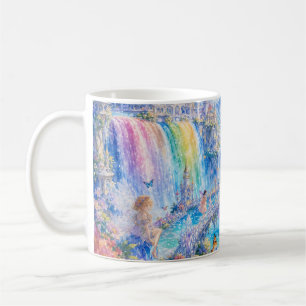 Regenbogen-Fee-Wasserfall-Fantasie-Tasse Kaffeetasse