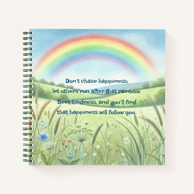 Regenbogen / Feld und Angebot Notizbuch (Vorderseite)