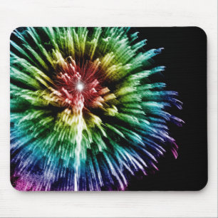 Regenbogen-Feuerwerke mousepad