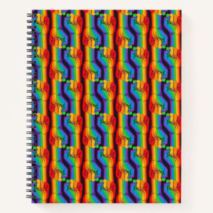 Regenbogen-Fiebermuster Notizbuch
