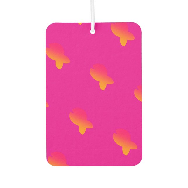 Regenbogen Fisch Hot Pink Autolufterfrischer (Vorderseite)