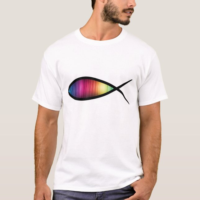 Regenbogen-Fisch-T-Shirt T-Shirt (Vorderseite)