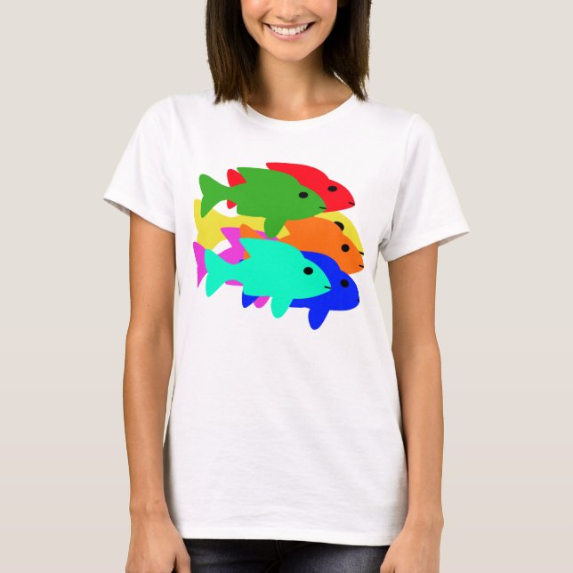 Regenbogen-Fisch-T-Shirt T-Shirt (Vorderseite)