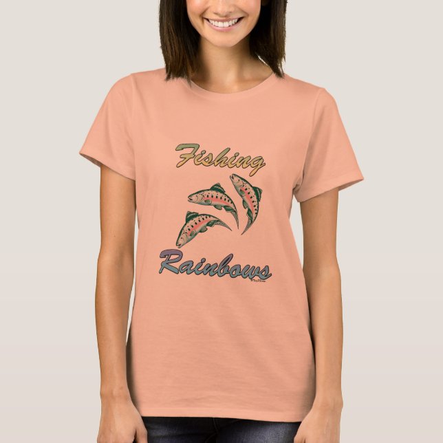 Regenbogen Fischen Regenbogenforelle T-Shirt (Vorderseite)