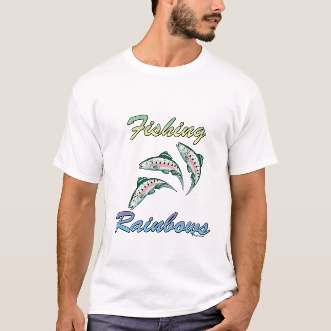 Regenbogen Fischen Regenbogenforelle T-Shirt (Vorderseite)