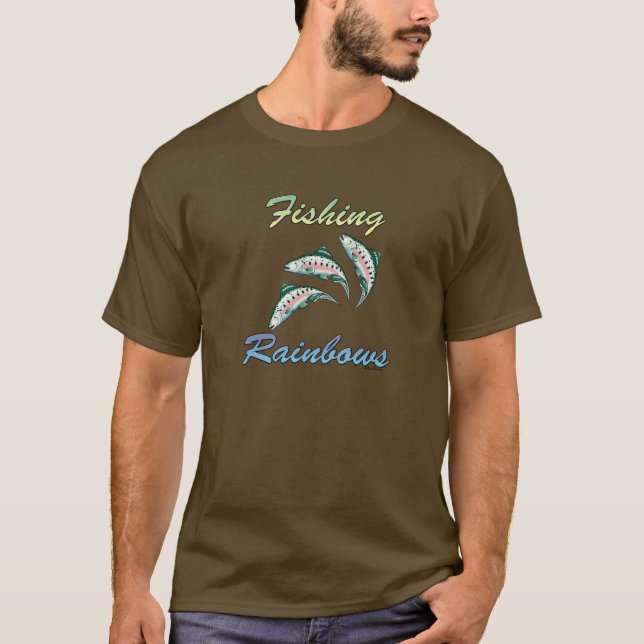 Regenbogen Fischen Regenbogenforelle T-Shirt (Vorderseite)