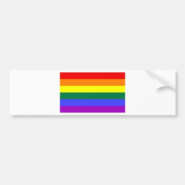 Regenbogen-Flagge Autoaufkleber (Vorne)