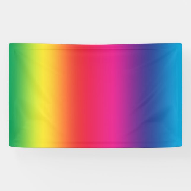 Regenbogen-Flagge Banner (Horizontal)