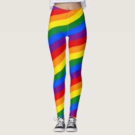 REGENBOGEN-FLAGGE FÄRBT Streifen + Ihre Ideen Leggings