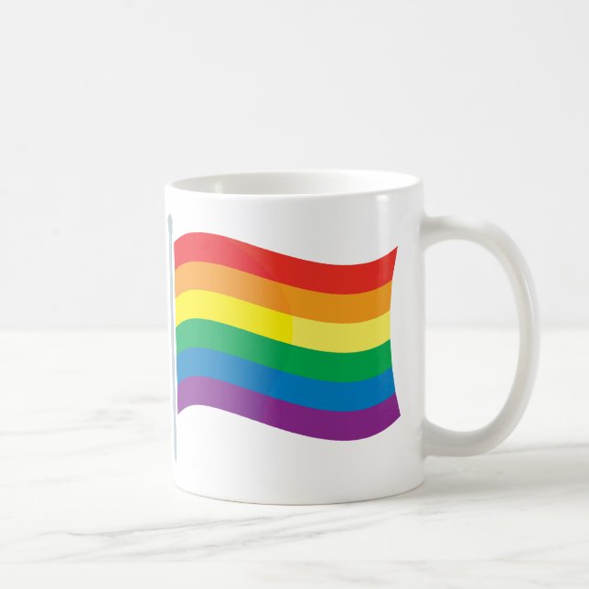 Regenbogen-Flagge Kaffeetasse (Rechts)