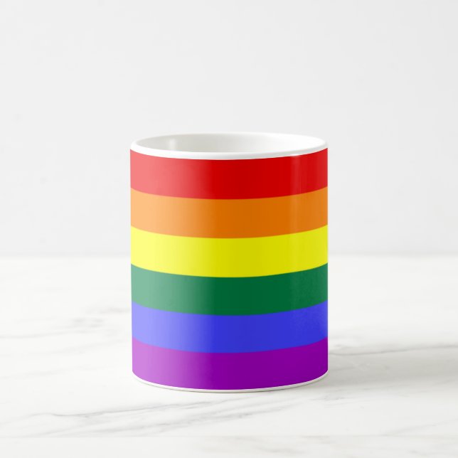 Regenbogen-Flagge Mog Tasse (Mittel)
