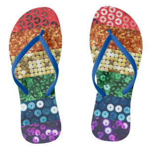 Regenbogen-Flagge-Schuhe Sandalen Flip Flops mit P