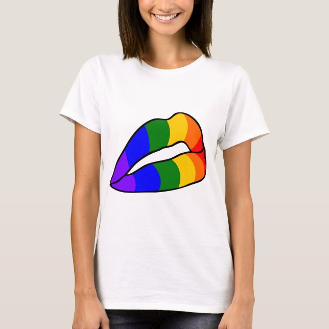 REGENBOGEN-FLAGGE T-Shirt (Vorderseite)