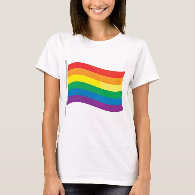 Regenbogen-Flagge T-Shirt (Vorderseite)