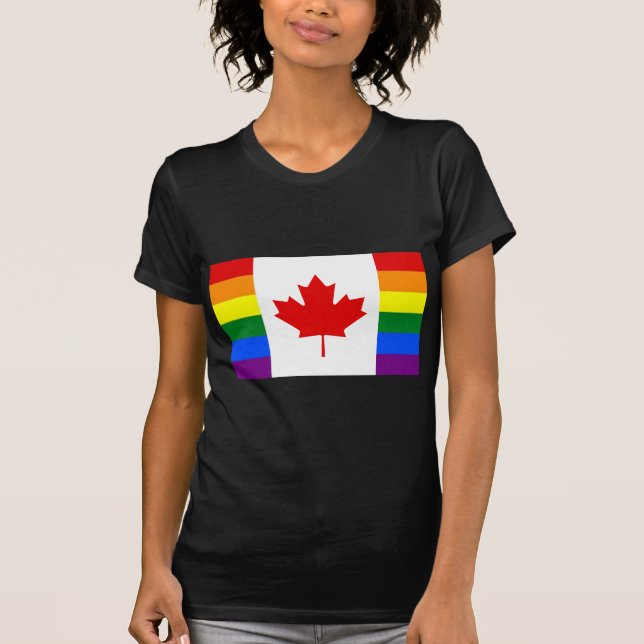 Regenbogen-Flagge von Kanada T-Shirt (Vorderseite)