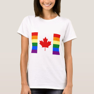 Regenbogen-Flagge von Kanada T-Shirt