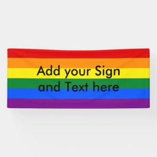 REGENBOGEN-FLAGGEN-FARBEN/LGBT + Ihre Ideen Banner