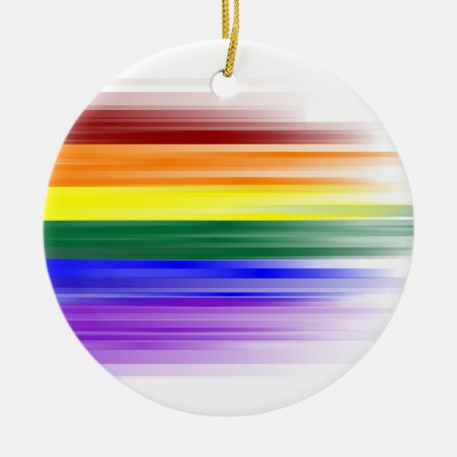 Regenbogen-Flaggen-Keramik-Verzierungen Keramik Ornament (Vorne)
