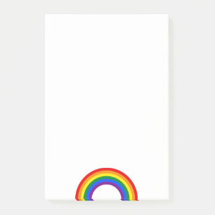 REGENBOGEN-FLAGGEN-KNOPF + dein Zeichen oder Monog Post-it Klebezettel