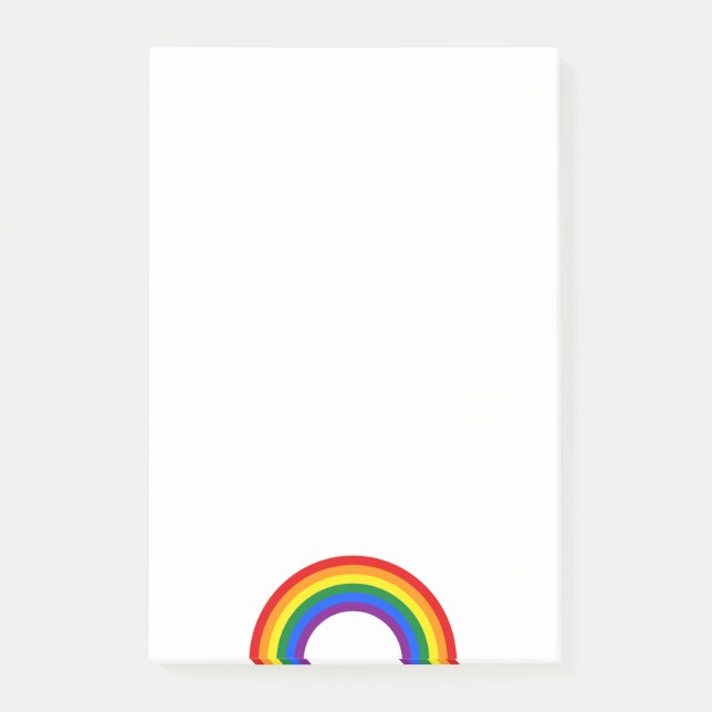 REGENBOGEN-FLAGGEN-KNOPF + dein Zeichen oder Monog Post-it Klebezettel (Vorderseite)