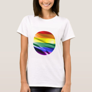 REGENBOGEN-FLAGGEN-QUADRAT-SEIDE T-Shirt