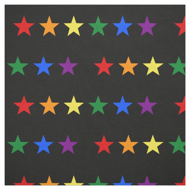 REGENBOGEN-FLAGGEN-STERNE + Ihre Ideen Stoff (Muster)
