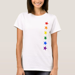 REGENBOGEN-FLAGGEN-STERNE + Ihre Ideen T-Shirt