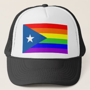 Regenbogen-Flaggenhomosexueller Puertos Rico Truckerkappe