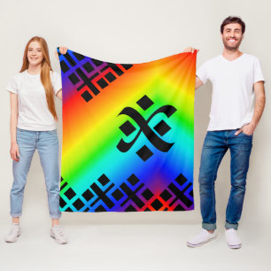 Regenbogen Fleecedecke