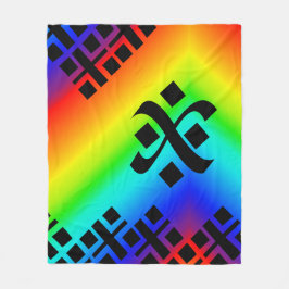 Regenbogen Fleecedecke