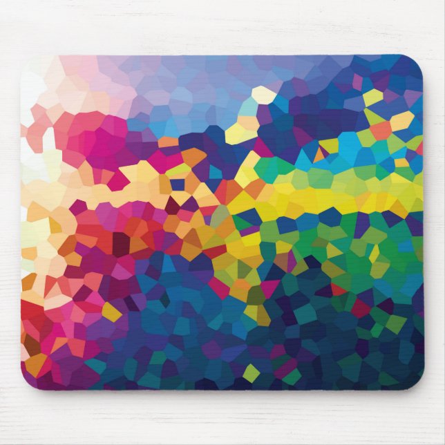 Regenbogen-Fliese Mousepad (Vorne)