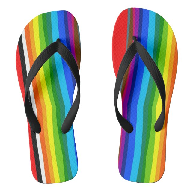 Regenbogen Flip Flops (Fußbett)