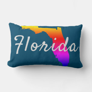Regenbogen Florida State Silhouette Lendenkissen