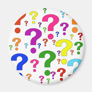 Regenbogen-Fragezeichen Magnet